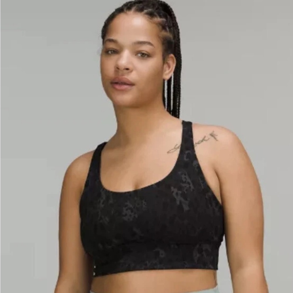 Lululemon Formation Camo Deep Coal Multi Energy Bra *Long Line XS